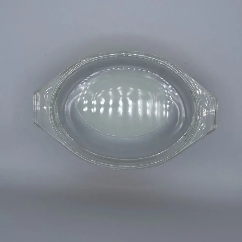 Pyrex Early American Oval Casserole Baking Dish with Lid 1.5 Qt Vintage #043